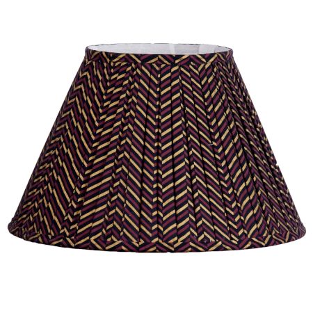 Chevron Block Print Pleated Empire Lampshade